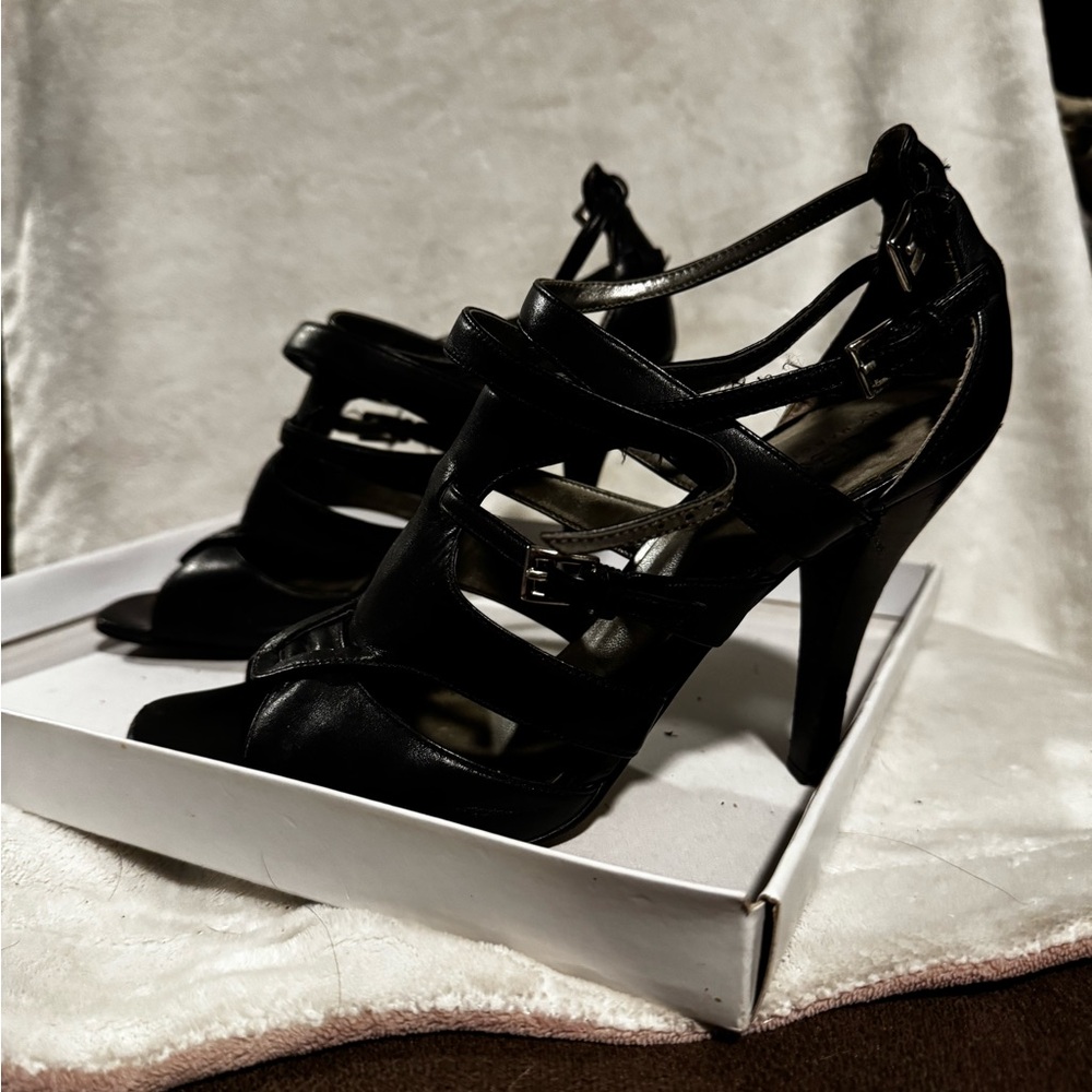 Guess Black Cutout Heels